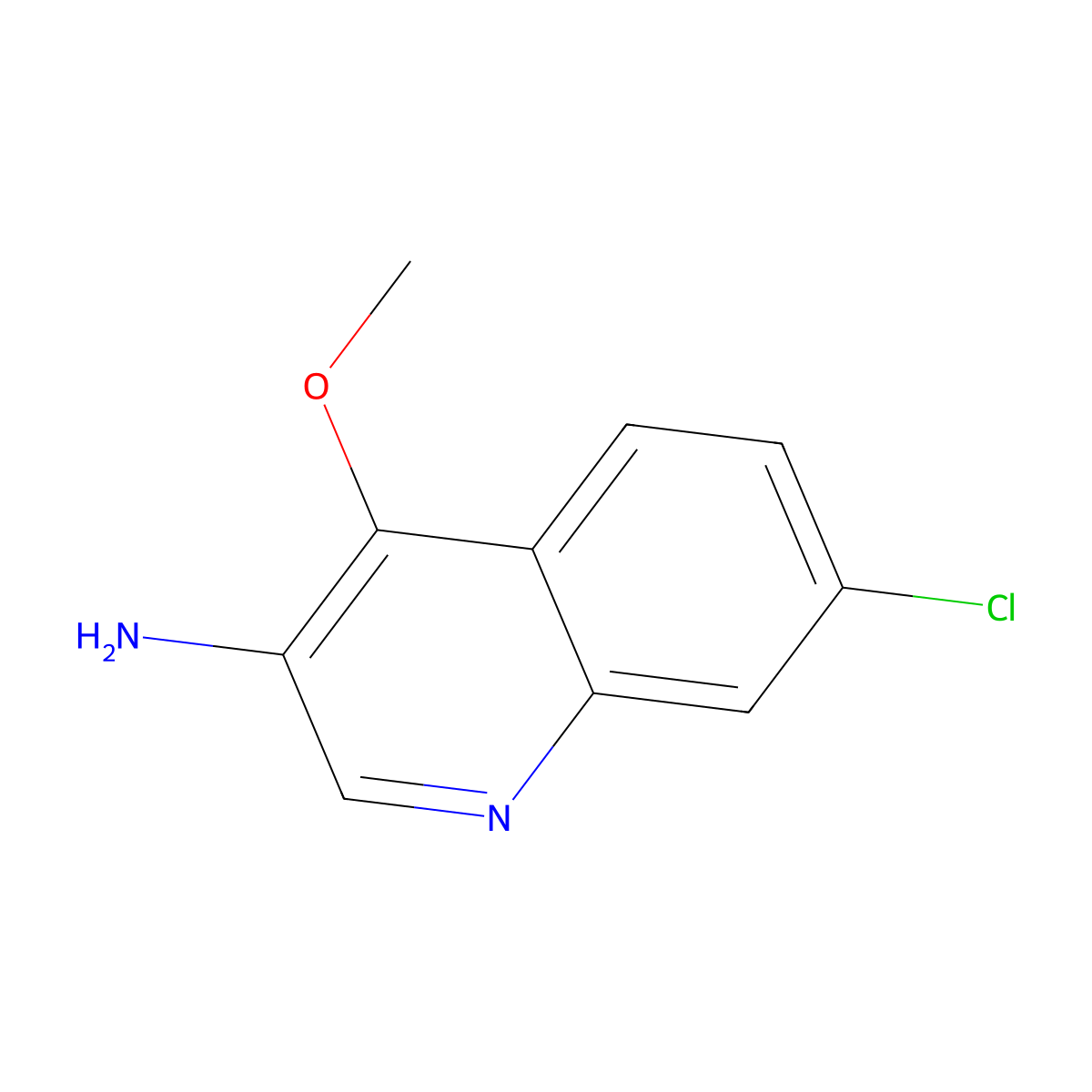 7-Chloro-4-methoxyquinolin-3-amine molecular structure, CAS 81675-02-7