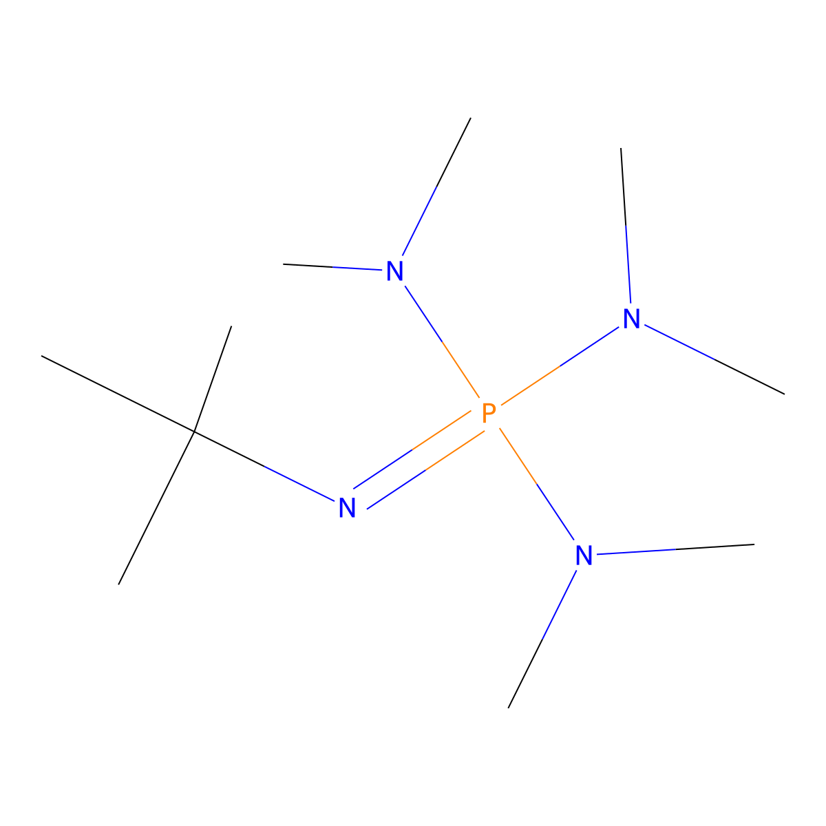Phosphazene base P1-t-Bu molecular structure, CAS 81675-81-2