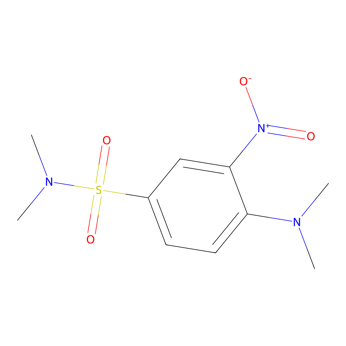 4-(dimethylamino)-N,N-dimethyl-3-nitrobenzenesulfonamide molecular structure, CAS 81676-66-6