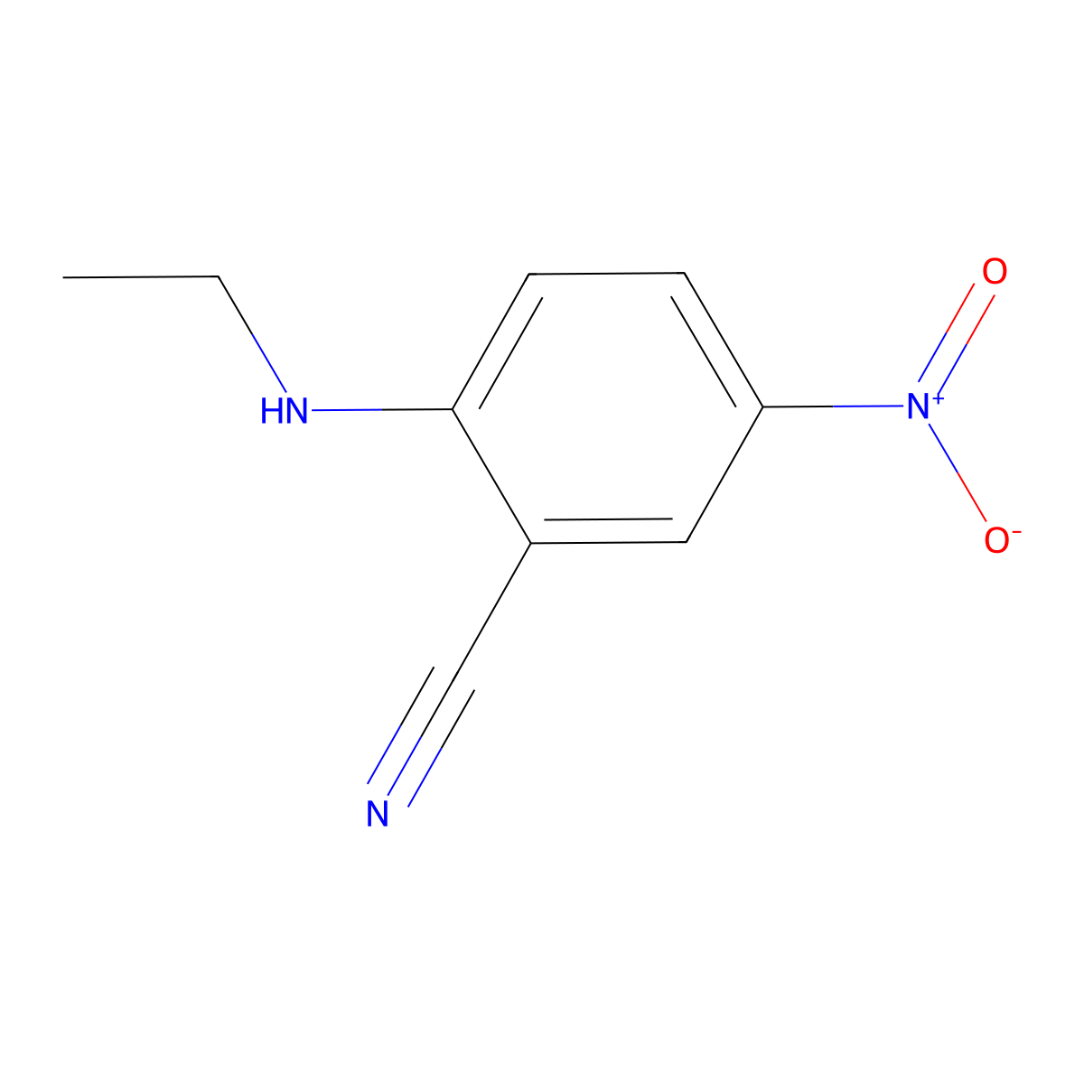 2-(Ethylamino)-5-nitrobenzonitrile molecular structure, CAS 81676-82-6
