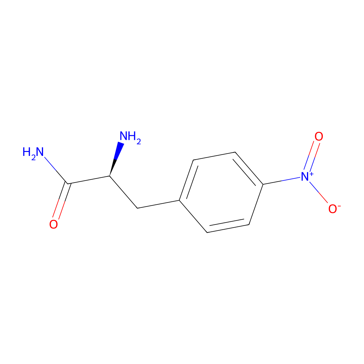 (alphaS)-alpha-Amino-4-nitrobenzenepropanamide molecular structure, CAS 81677-61-4