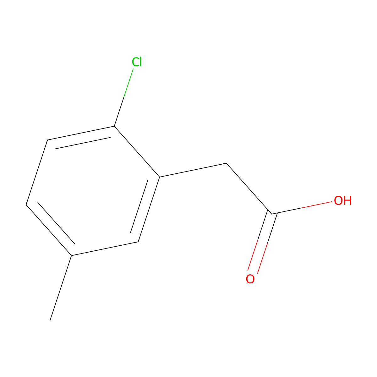 (2-Chloro-5-methylphenyl)acetic acid molecular structure, CAS 81682-39-5