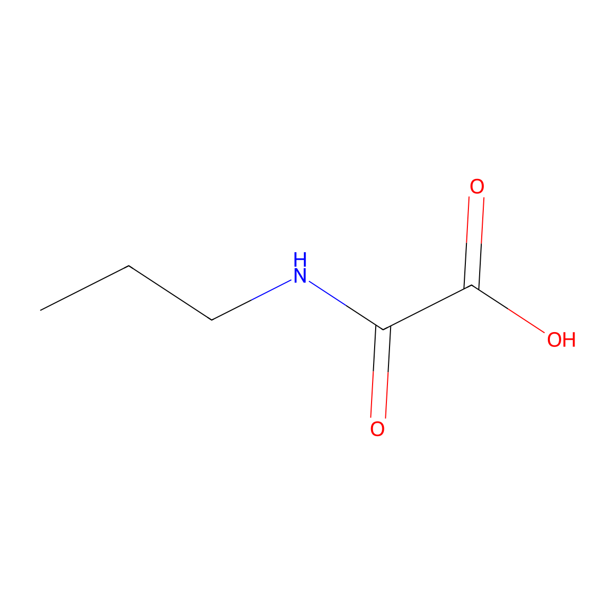 Oxo(propylamino)acetic acid molecular structure, CAS 81682-53-3