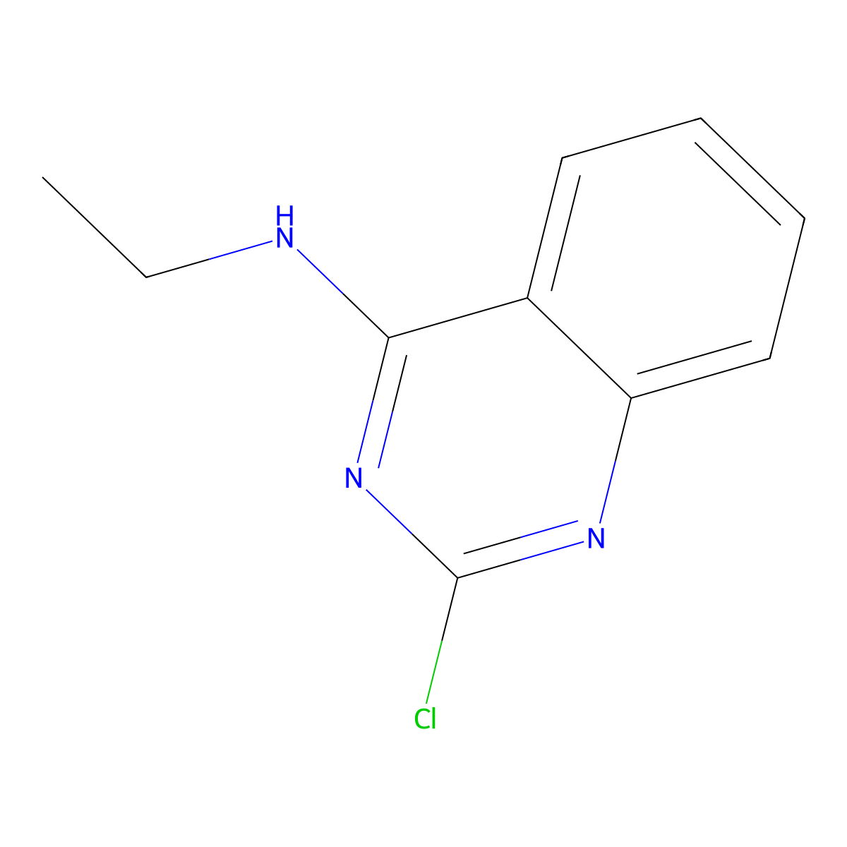 2-chloro-N-ethylquinazolin-4-amine molecular structure, CAS 81683-37-6