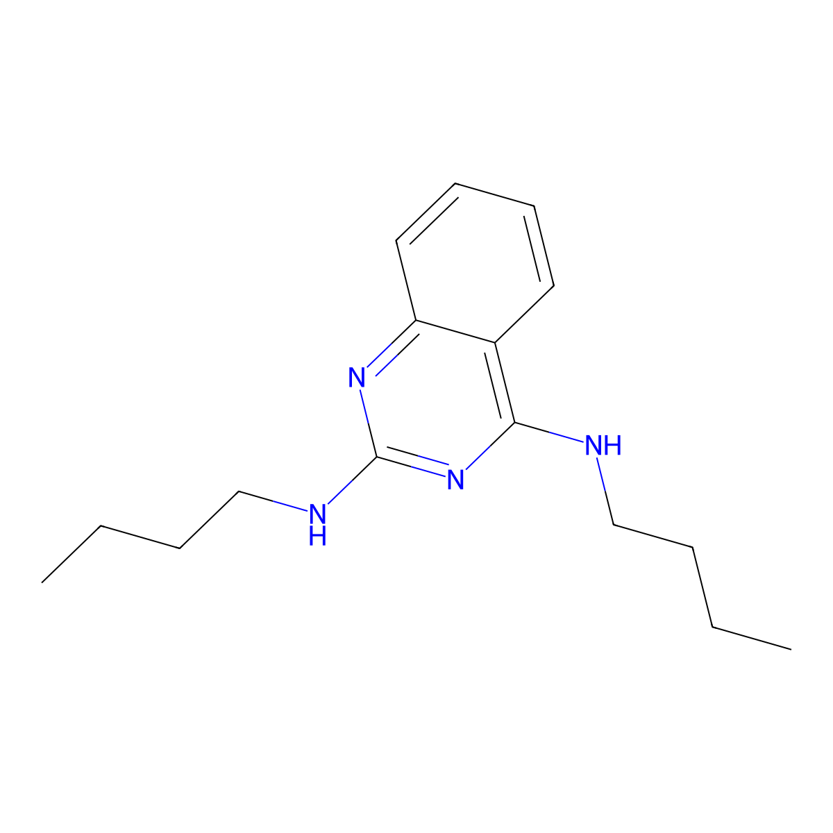 N2,N4-Dibutylquinazoline-2,4-diamine molecular structure, CAS 81683-41-2