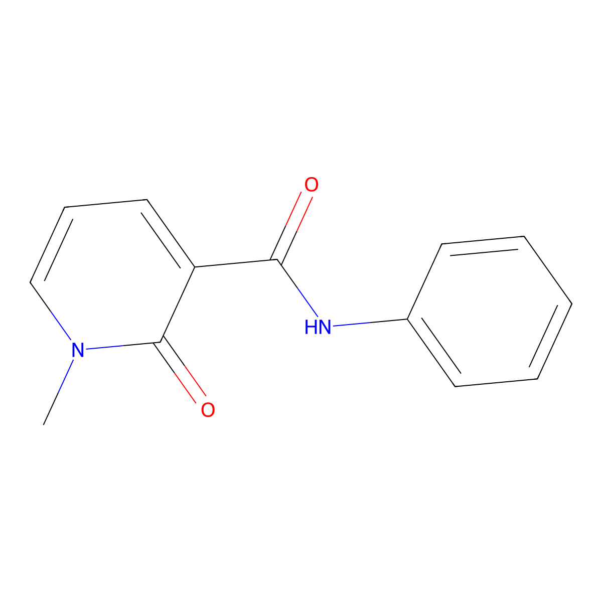 1-Methyl-2-oxo-N-phenyl-1,2-dihydropyridine-3-carboxamide molecular structure, CAS 81685-52-1