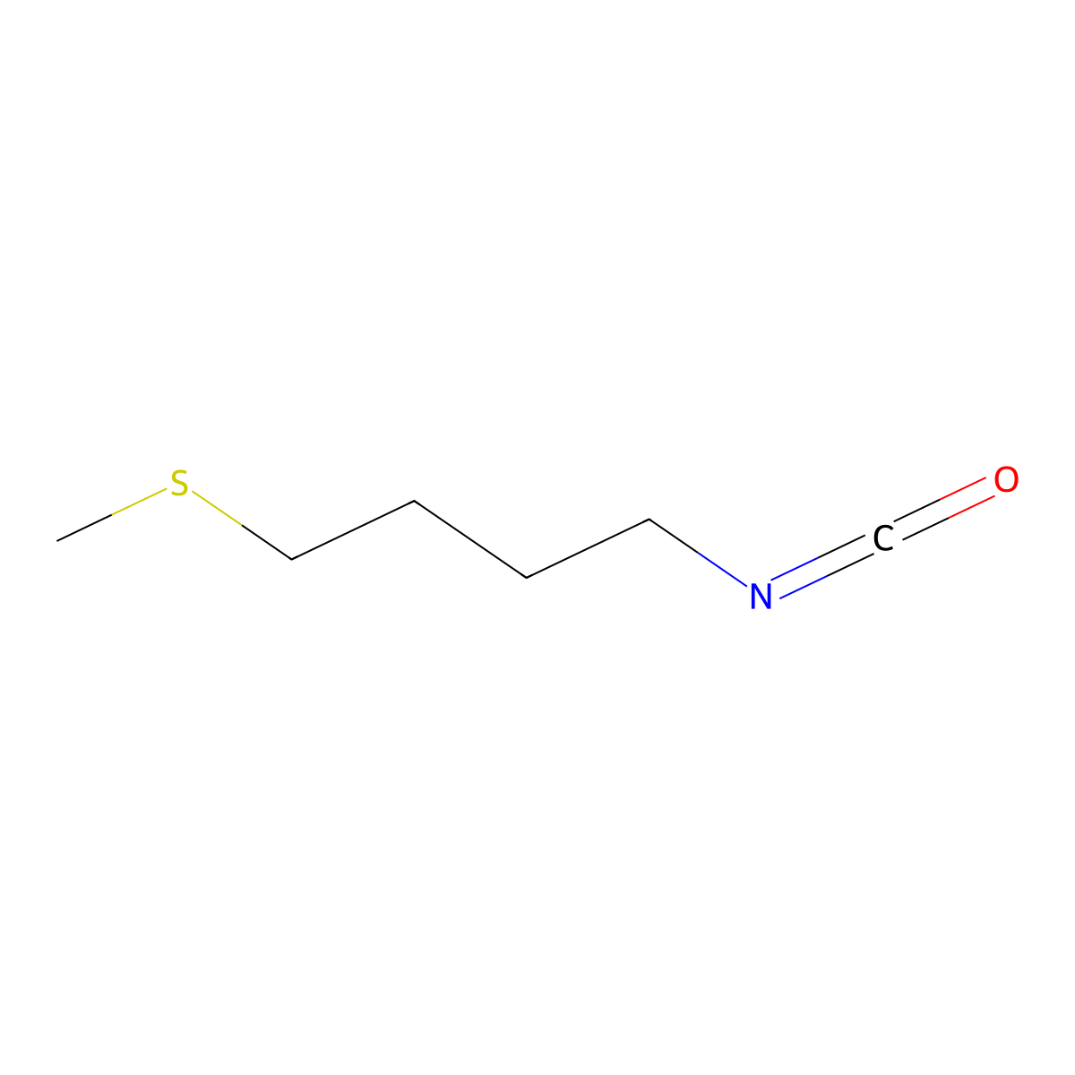 1-Isocyanato-4-(methylsulfanyl)butane molecular structure, CAS 81687-70-9