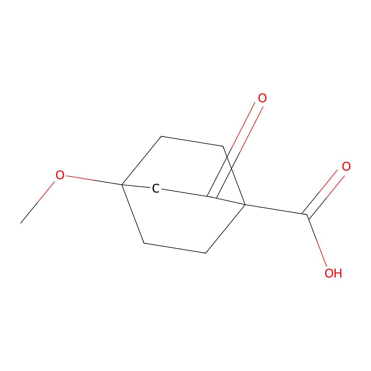 4-Methoxy-2-oxobicyclo[2.2.2]octane-1-carboxylic acid molecular structure, CAS 81687-89-0