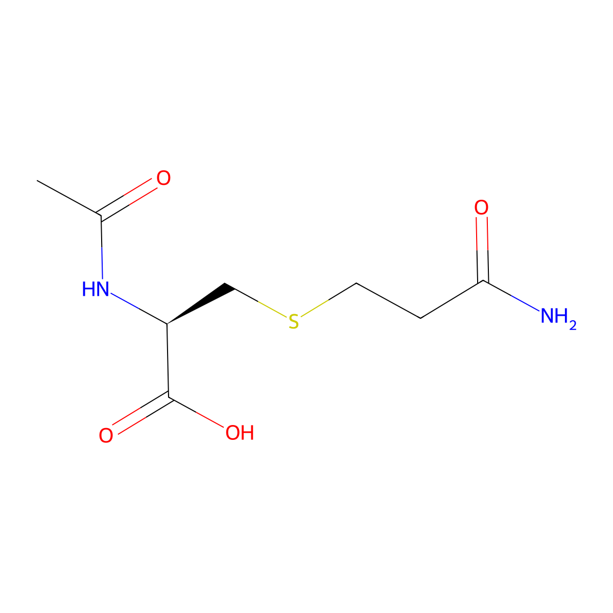 N-Acetyl-S-(propionamide)cysteine molecular structure, CAS 81690-92-8