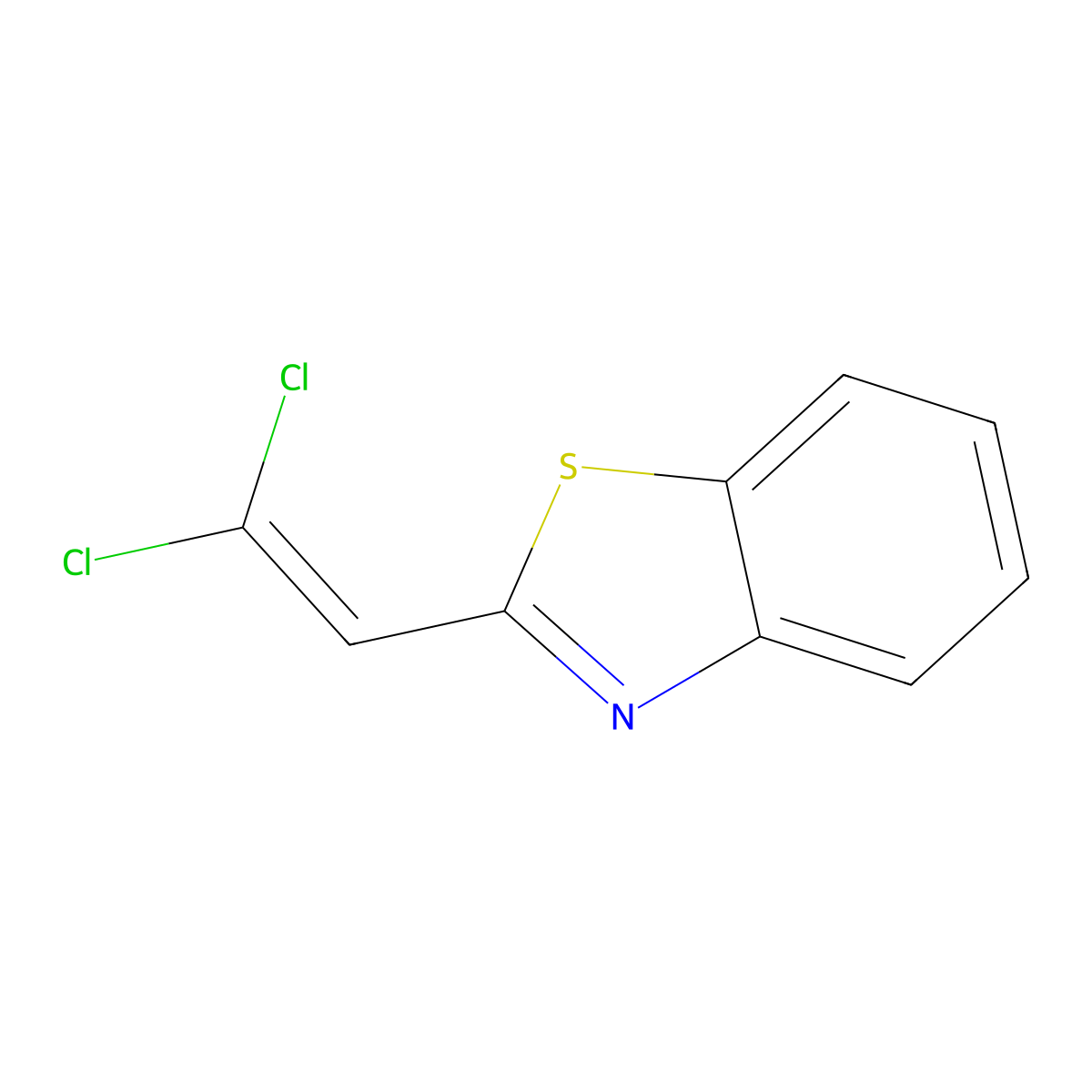 2-(2,2-Dichloroethenyl)-1,3-benzothiazole molecular structure, CAS 81694-07-7