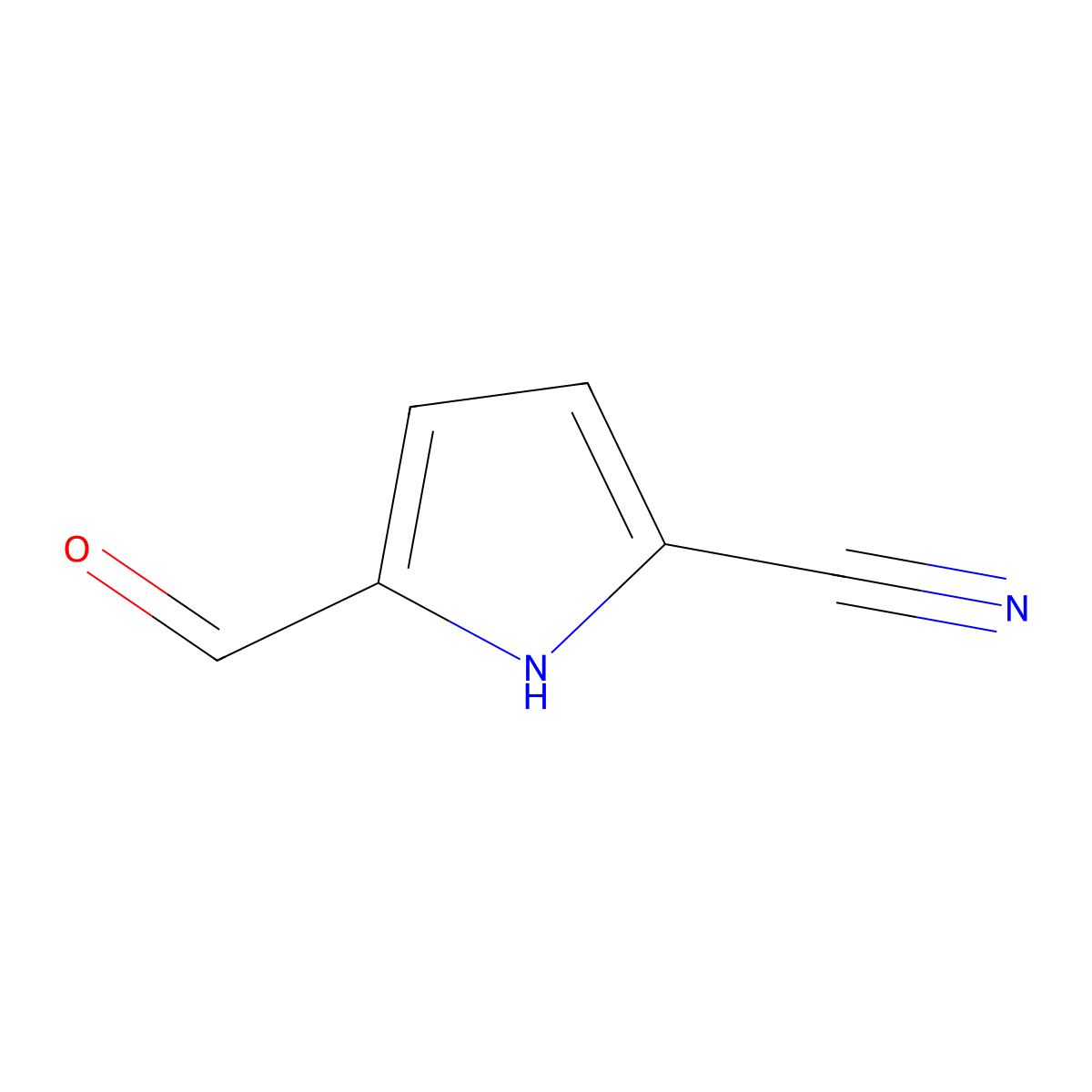 5-Formyl-1H-pyrrole-2-carbonitrile molecular structure, CAS 81698-01-3
