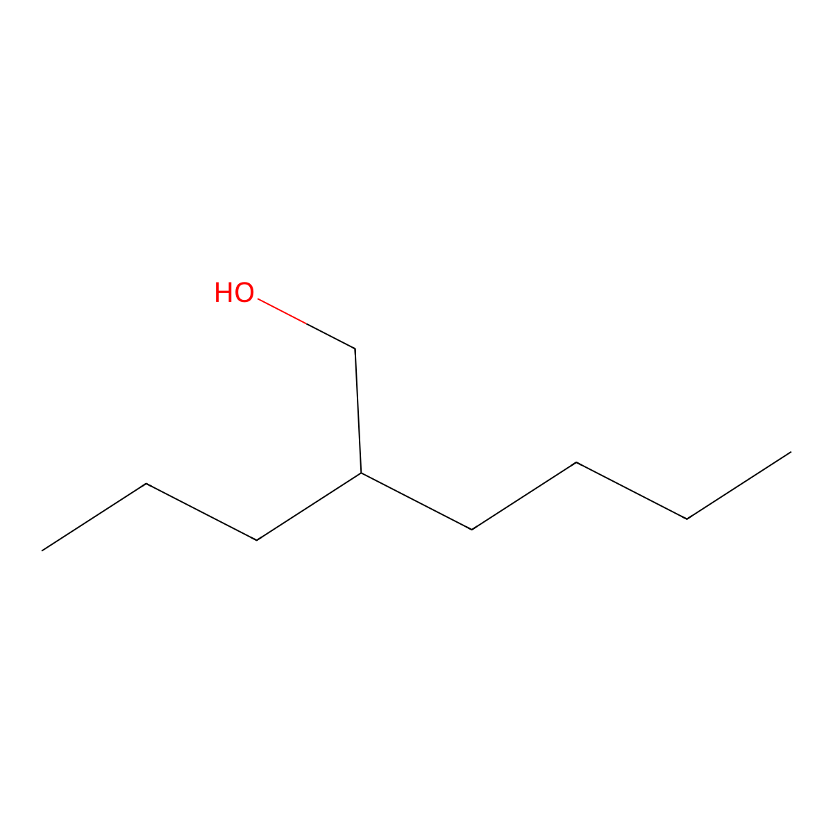 2-Propyl-1-hexanol molecular structure, CAS 817-46-9
