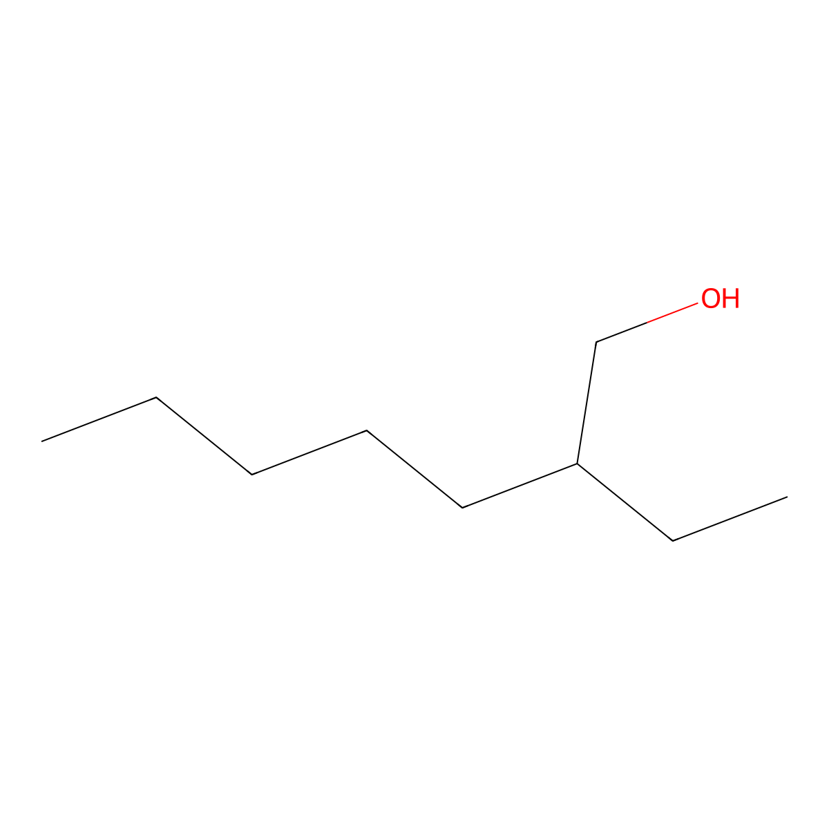 2-Ethyl-1-heptanol molecular structure, CAS 817-60-7