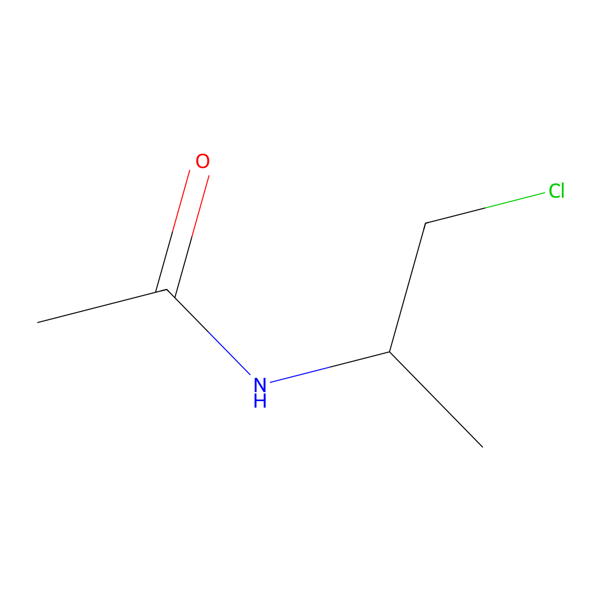 N-(1-chloropropan-2-yl)acetamide molecular structure, CAS 817-78-7