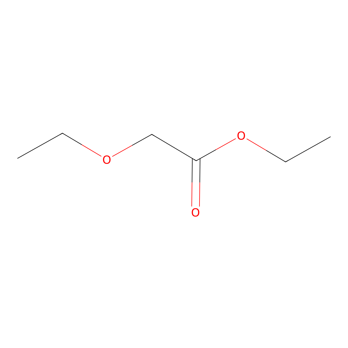 Ethyl ethoxyacetate molecular structure, CAS 817-95-8