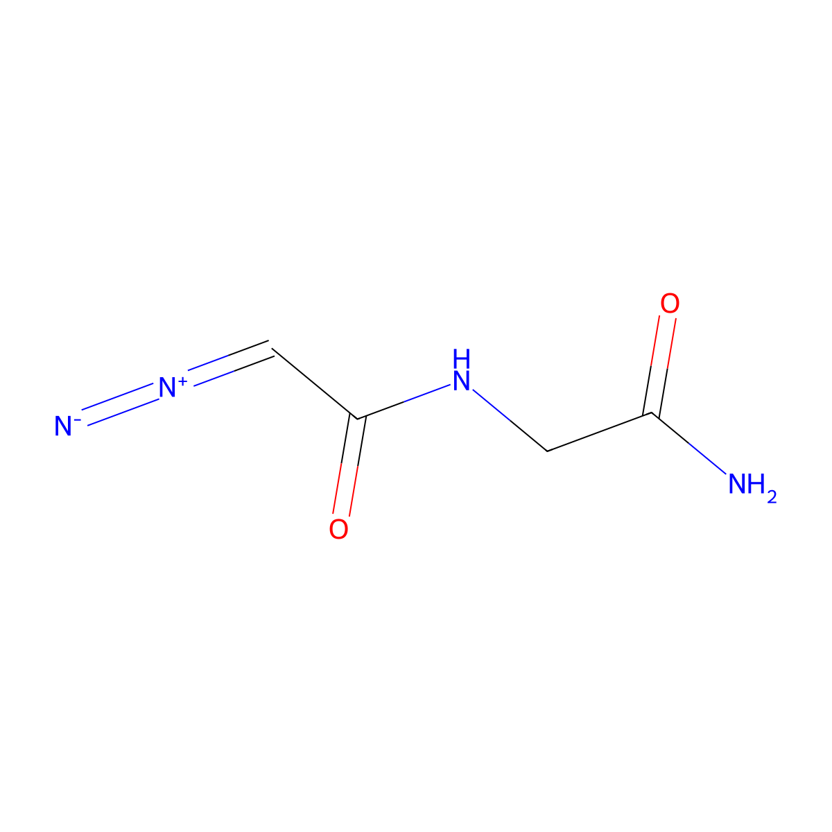 N-(2-Amino-2-oxoethyl)-2-diazoacetamide molecular structure, CAS 817-99-2