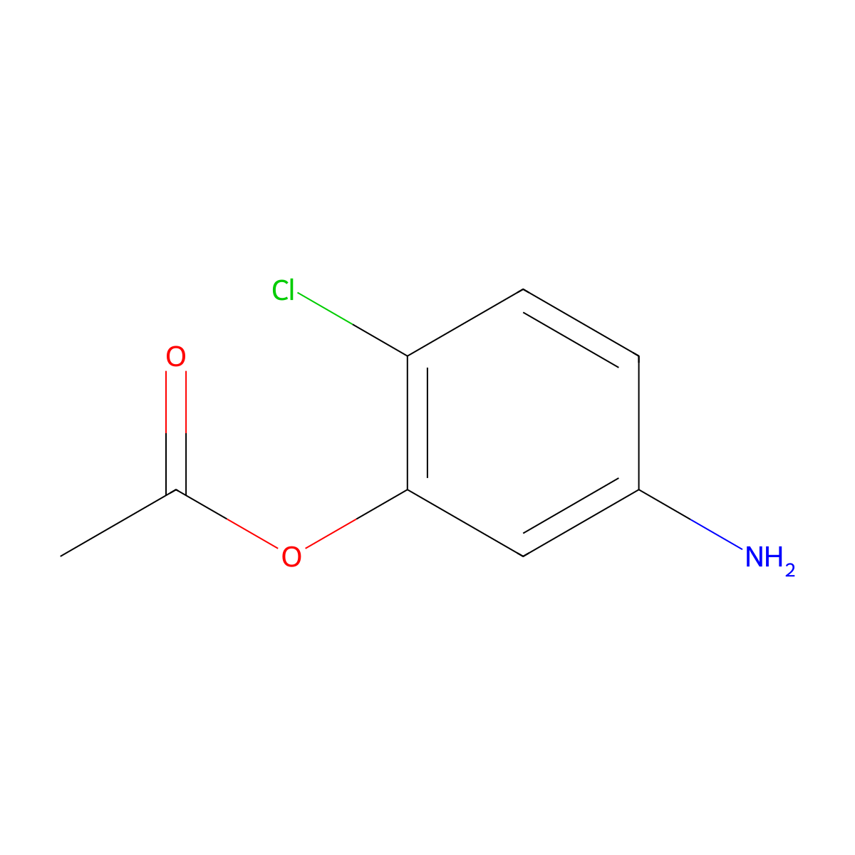 5-Amino-2-chlorophenyl Acetate molecular structure, CAS 81701-92-0