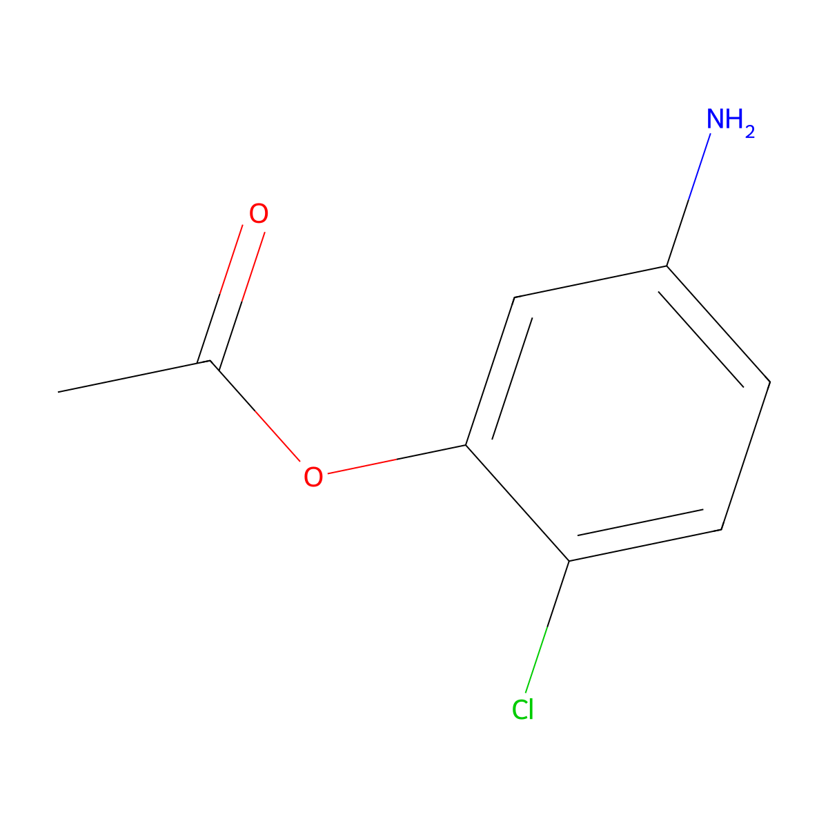 5-Amino-2-chlorophenyl Acetate molecular structure, CAS 81701-92-0