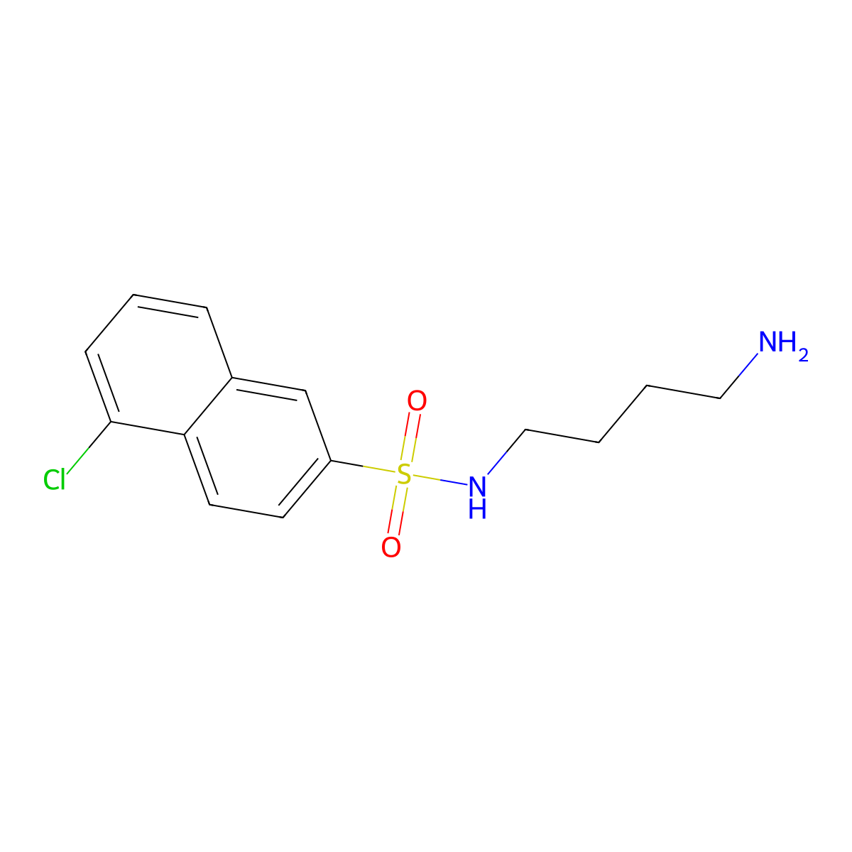 N-(4-Aminobutyl)-5-chloro-2-naphthalenesulfonamide molecular structure, CAS 81705-04-6
