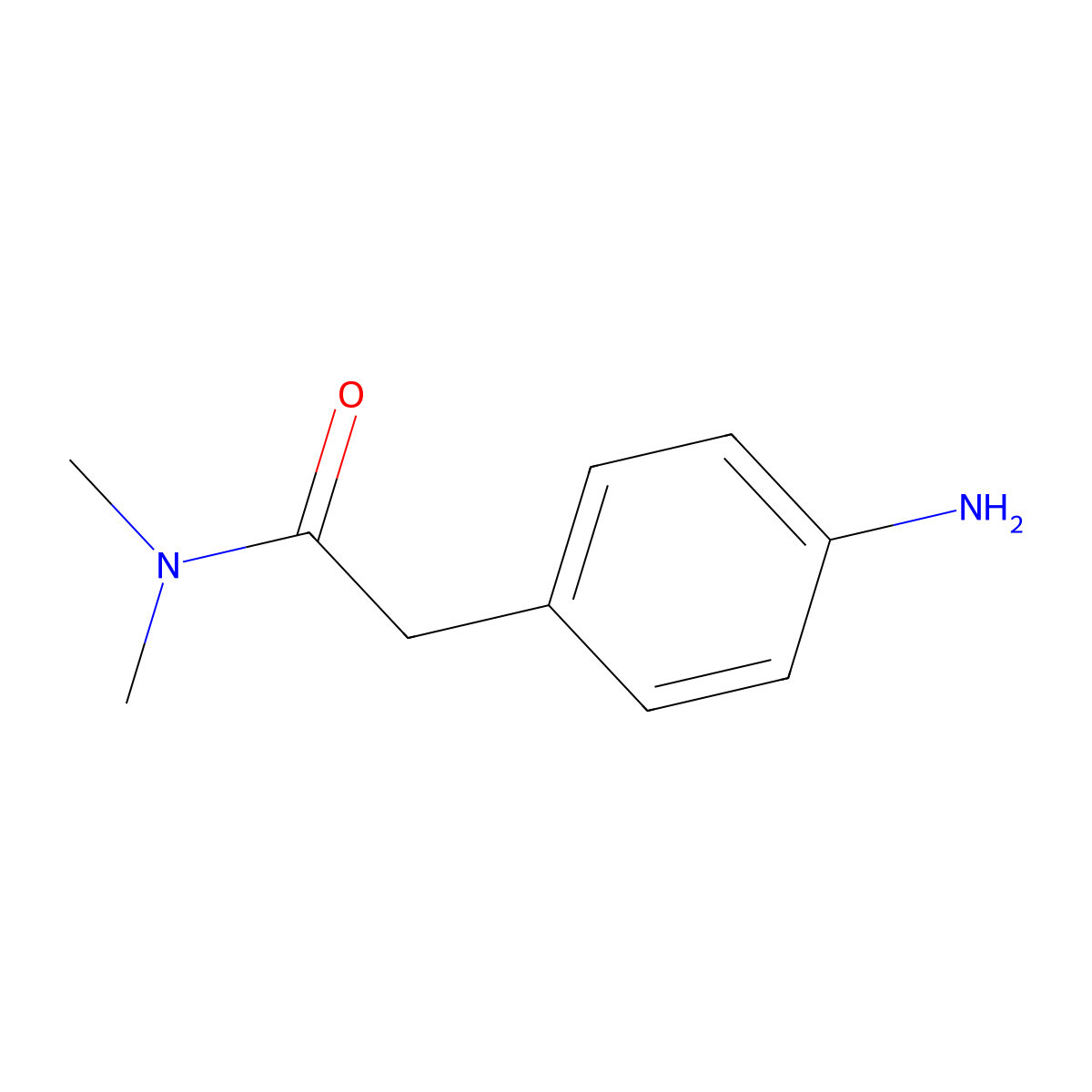 2-(4-aminophenyl)-N,N-dimethylacetamide molecular structure, CAS 81709-36-6