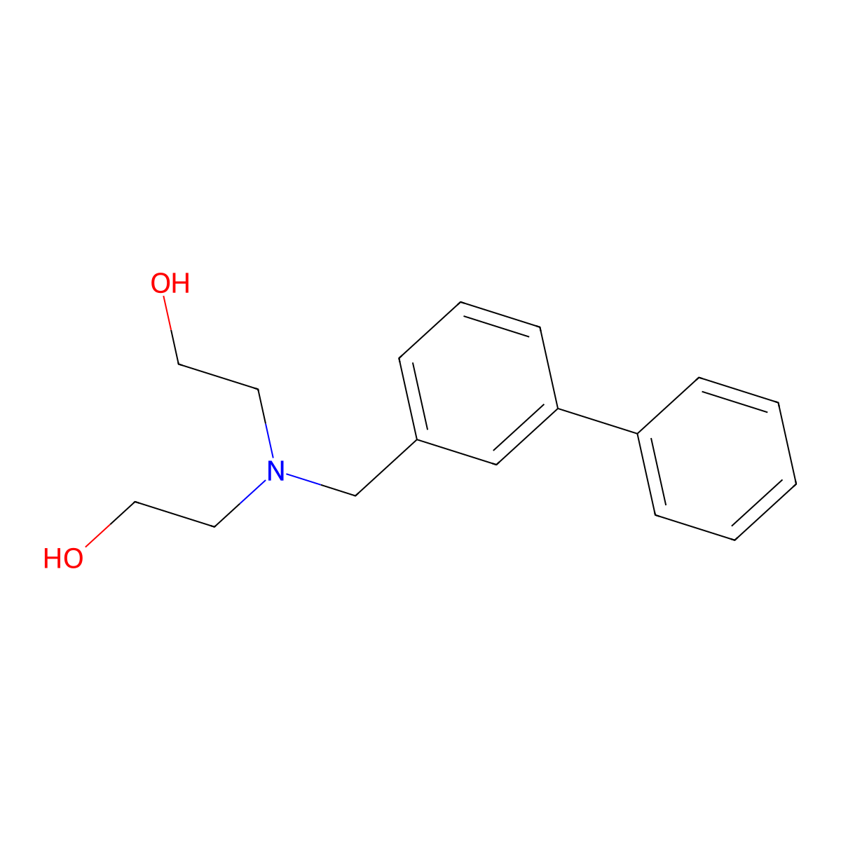 2,2a(2)-[([1,1a(2)-Biphenyl]-3-ylmethyl)imino]bis[ethanol] molecular structure, CAS 817165-06-3