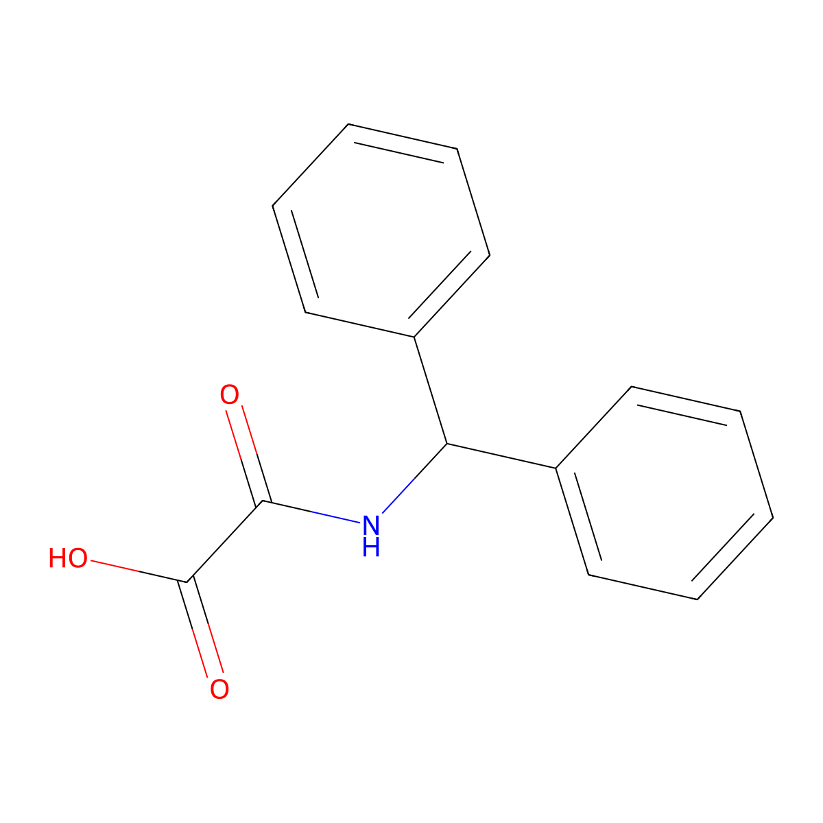 [(Diphenylmethyl)amino](oxo)acetic acid molecular structure, CAS 817168-45-9