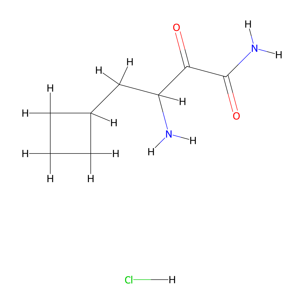 3-Amino-4-cyclobutyl-2-oxobutanamide hydrochloride molecular structure, CAS 817169-86-1