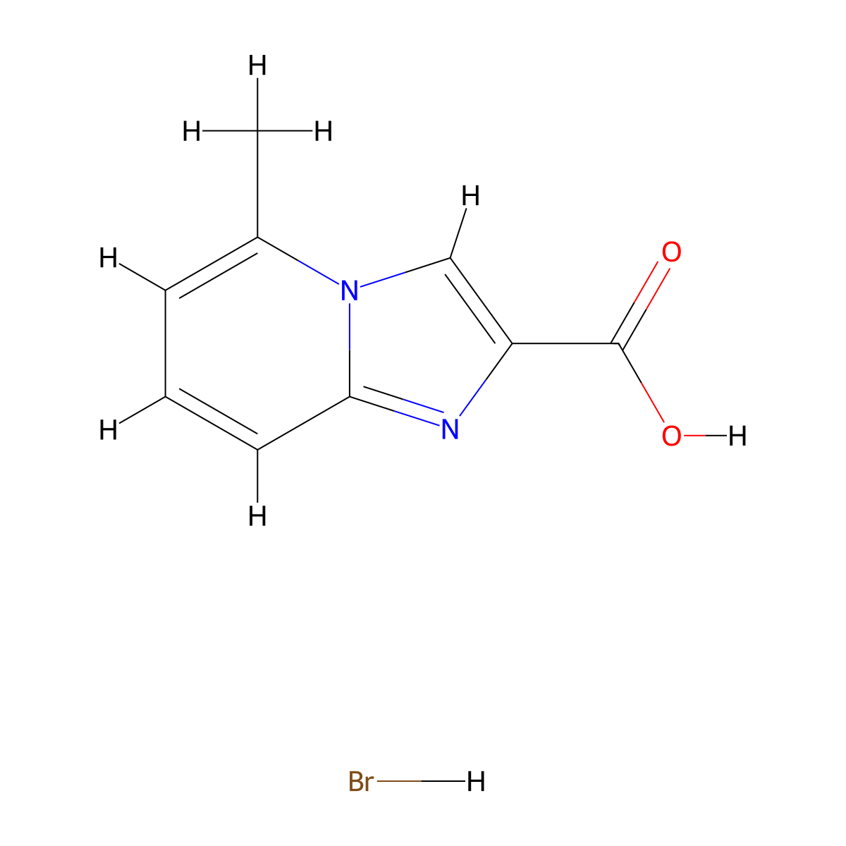 5-Methylimidazo[1,2-a]pyridine-2-carboxylic acid hydrobromide molecular structure, CAS 817172-28-4