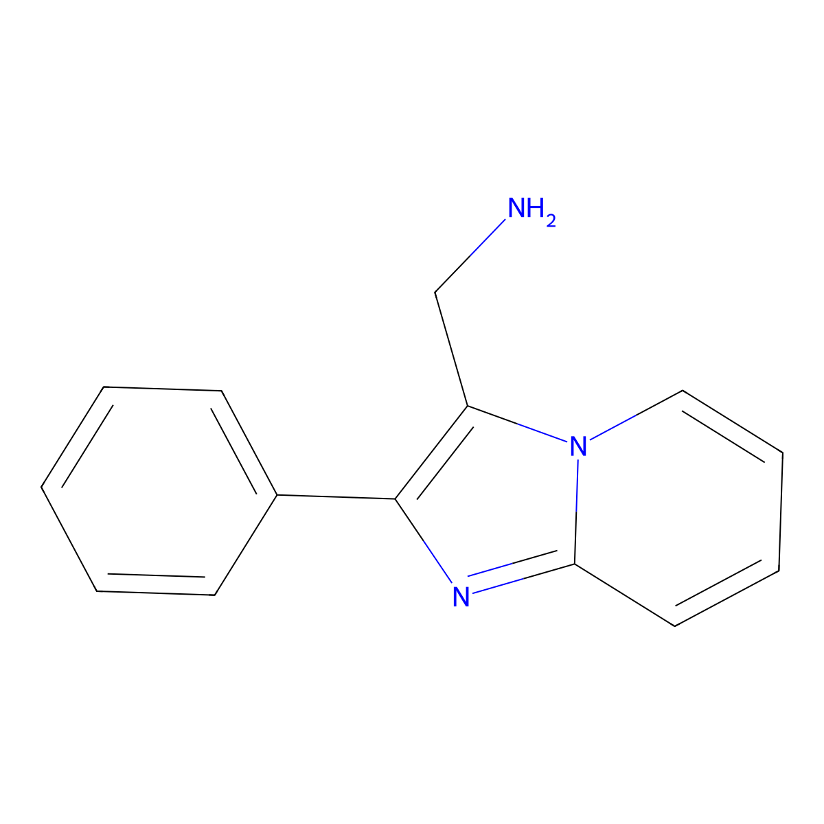 (2-Phenylimidazo[1,2-a]pyridin-3-yl)methanamine molecular structure, CAS 817172-48-8