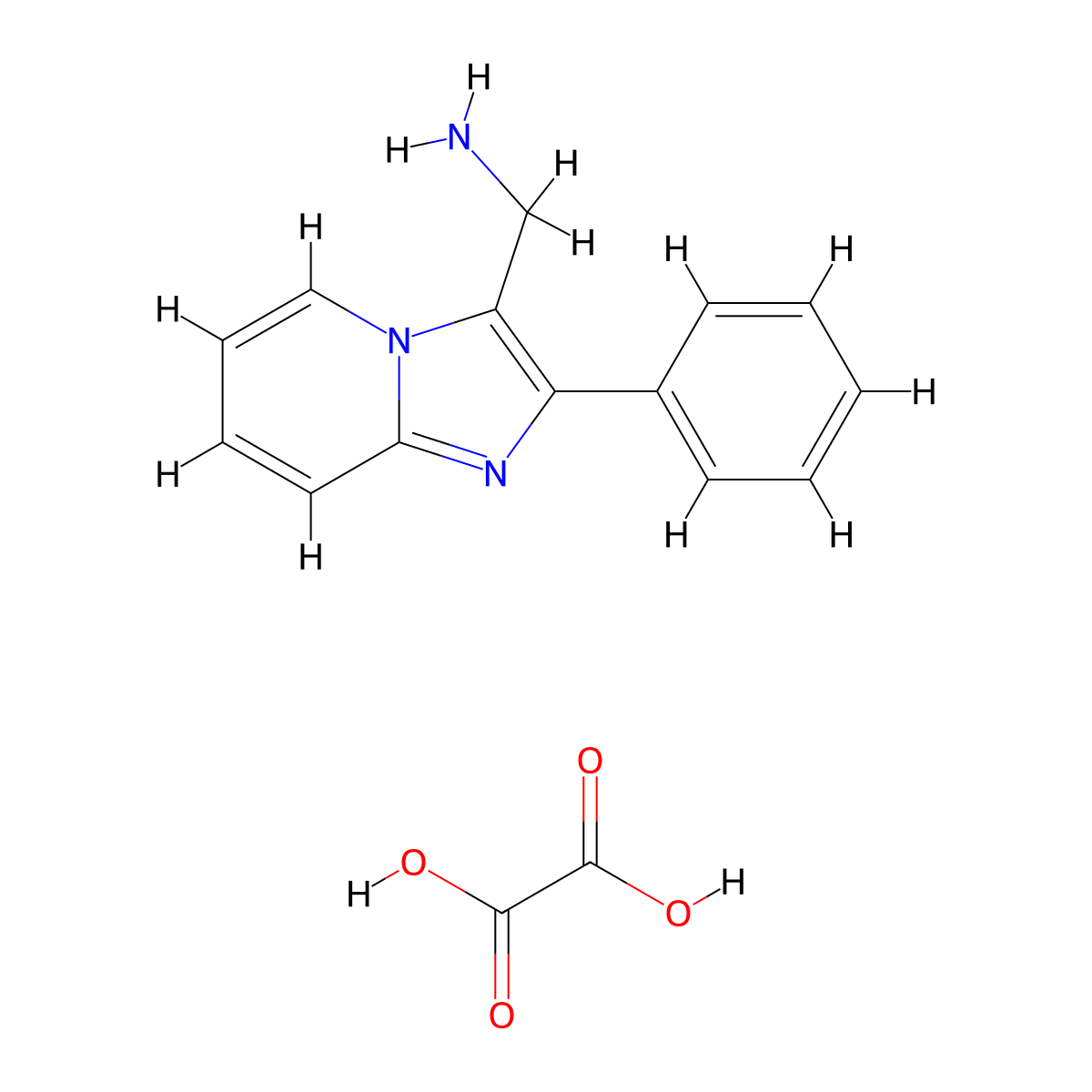 (2-Phenylimidazo[1,2-a]pyridin-3-yl)methanamine oxalate molecular structure, CAS 817172-49-9