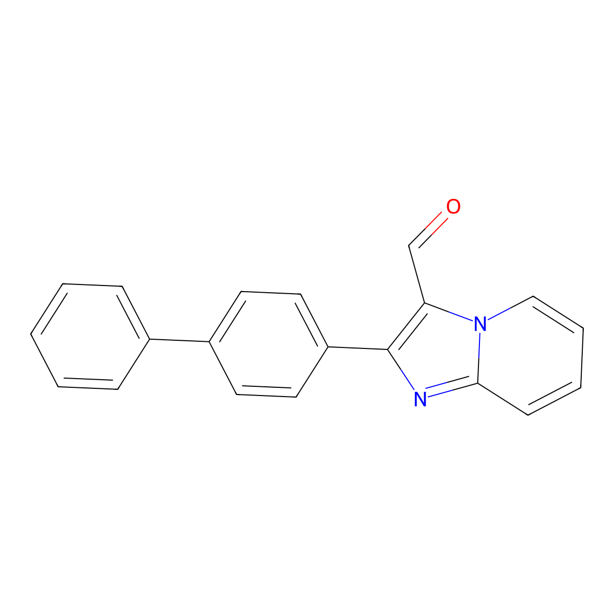 2-Biphenyl-4-yl-imidazo[1,2-a]pyridine-3-carboxaldehyde molecular structure, CAS 817172-53-5