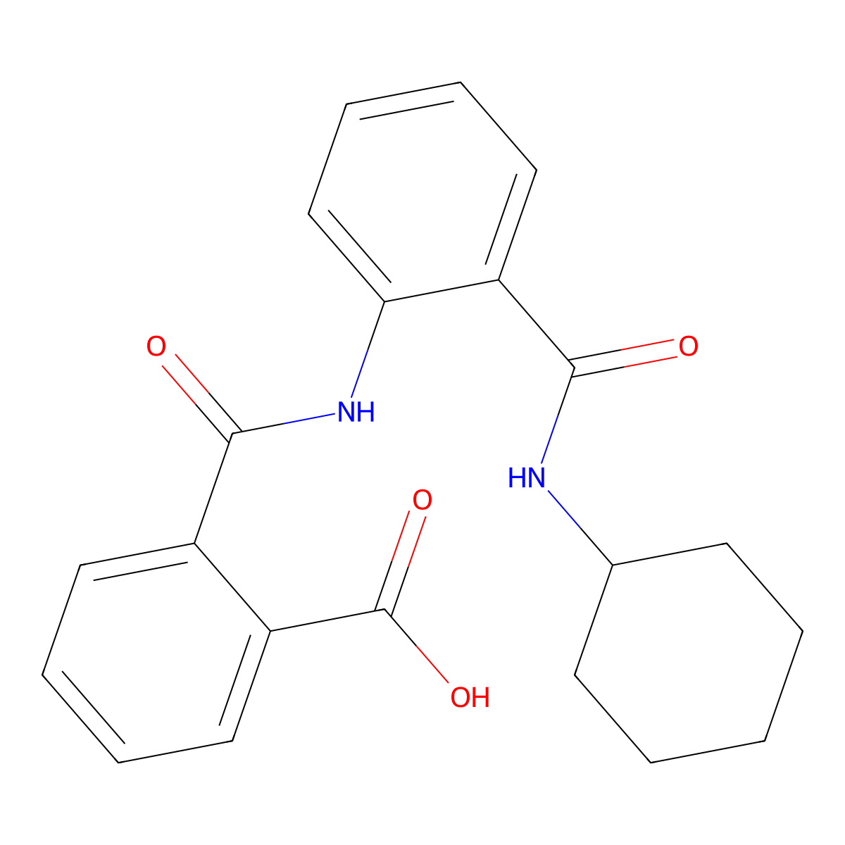 2-[[2-(cyclohexylcarbamoyl)phenyl]carbamoyl]benzoic Acid molecular structure, CAS 817173-11-8