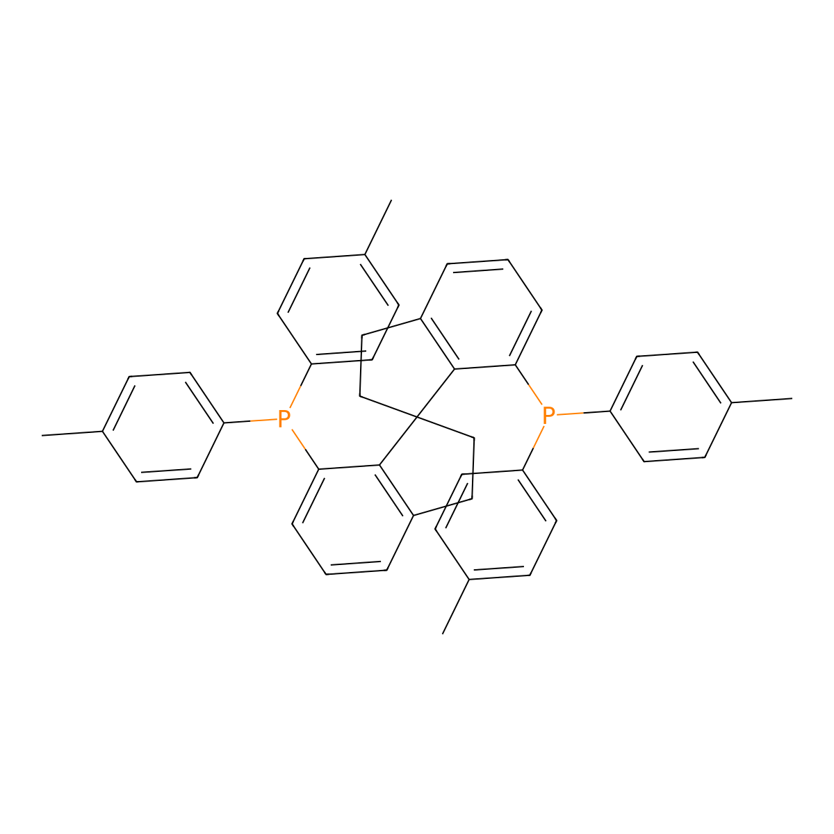 (S)-7,7'-Bis(di-p-tolylphosphanyl)-2,2',3,3'-tetrahydro-1,1'-spirobi[indene] , (S)-Tol-SDP molecular structure, CAS 817176-80-0