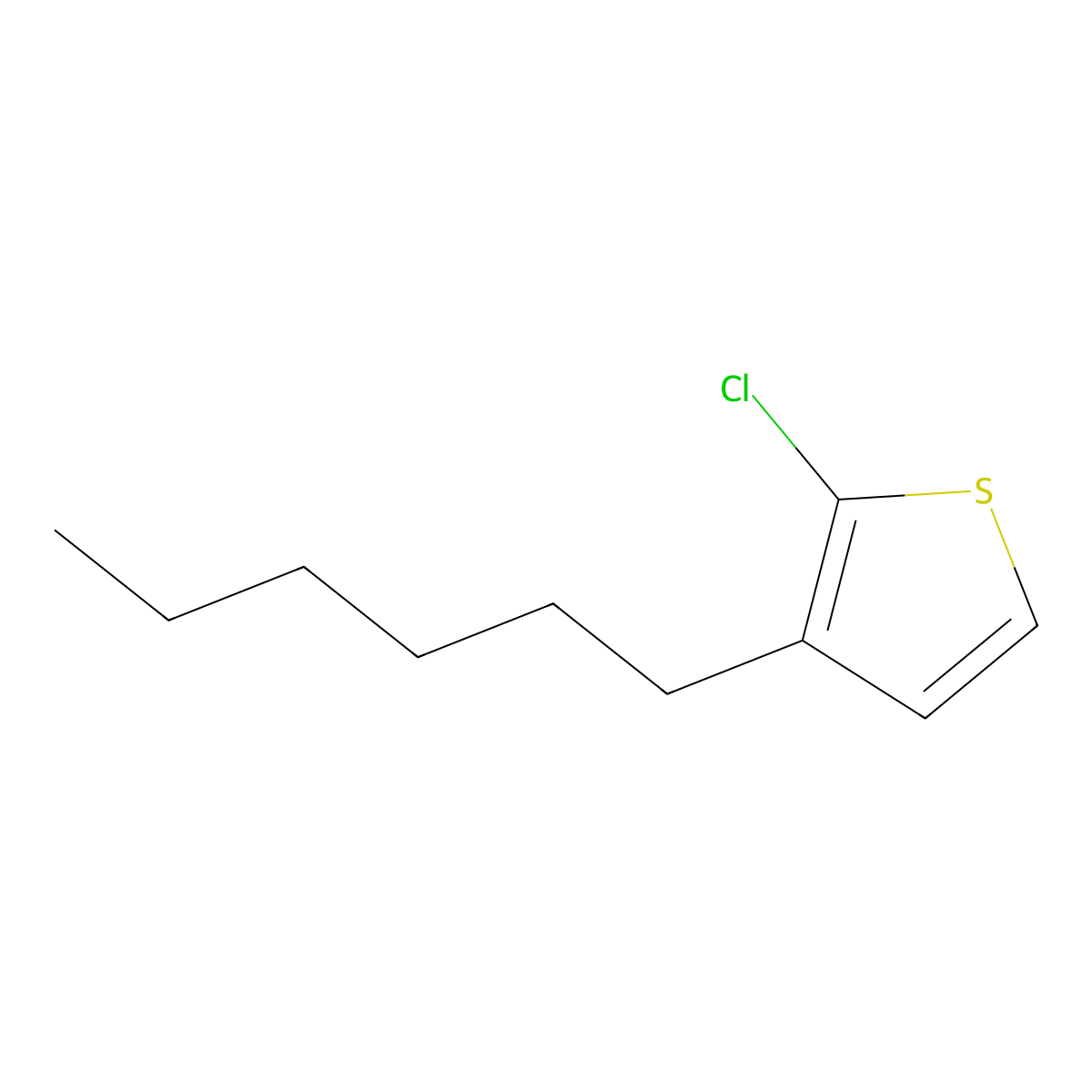 2-Chloro-3-hexylthiophene molecular structure, CAS 817181-75-2