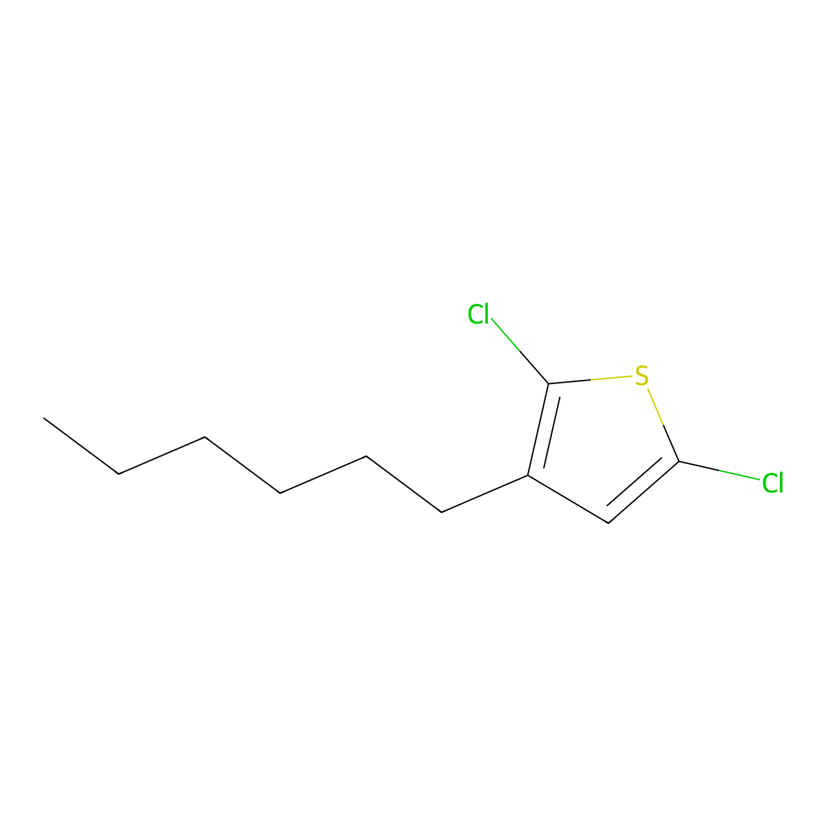 2,5-Dichloro-3-hexylthiophene molecular structure, CAS 817181-79-6