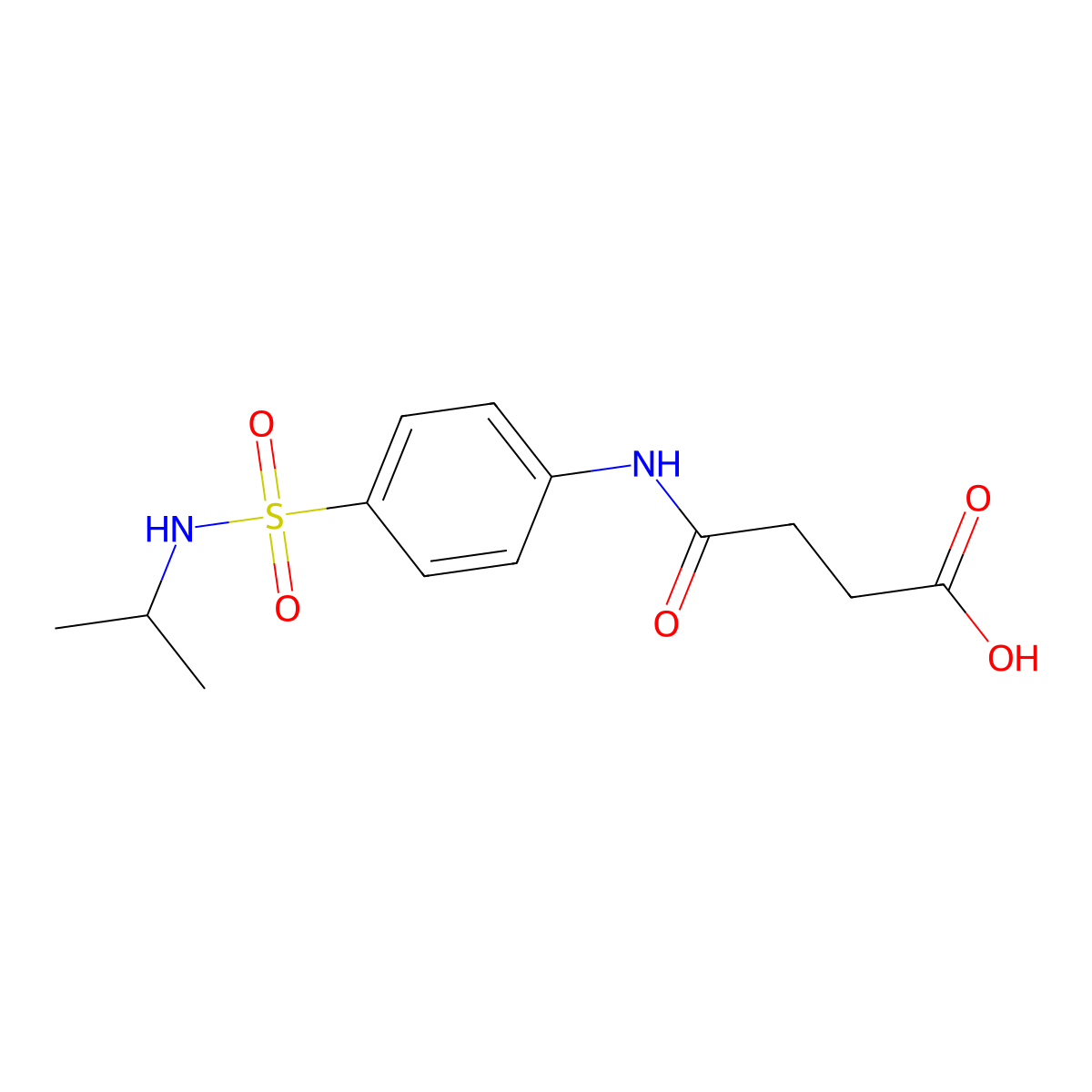 4-{4-[(Isopropylamino)sulfonyl]anilino}-4-oxobutanoic acid molecular structure, CAS 817186-74-6