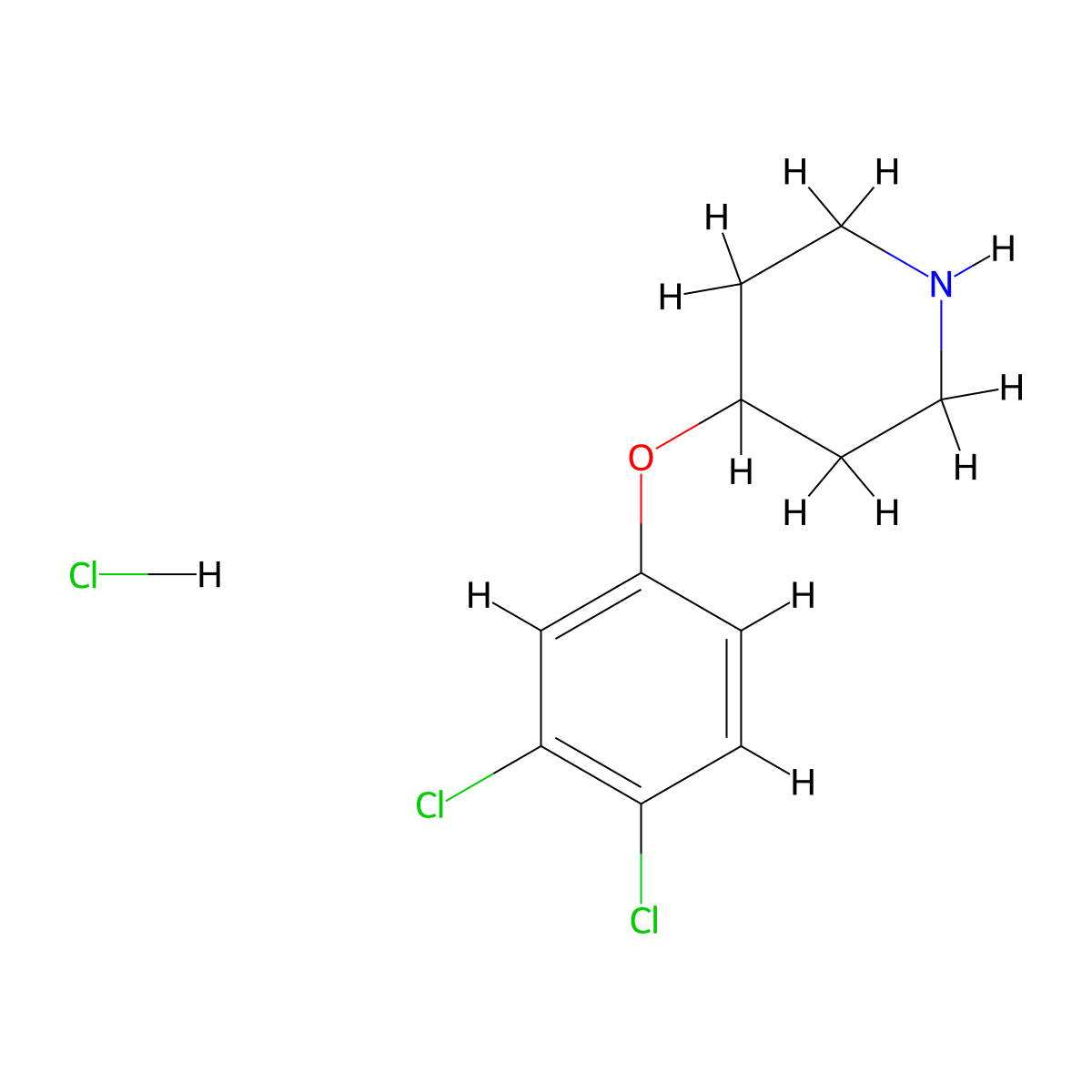 4-(3,4-Dichlorophenoxy)Piperidine Hydrochloride molecular structure, CAS 817186-93-9