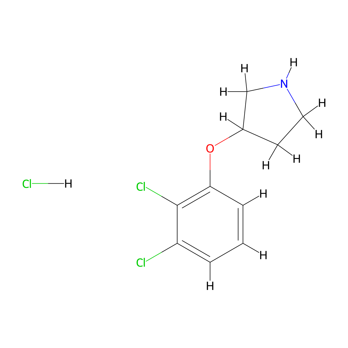3-(2,3-Dichlorophenoxy)pyrrolidine hydrochloride molecular structure, CAS 817187-08-9