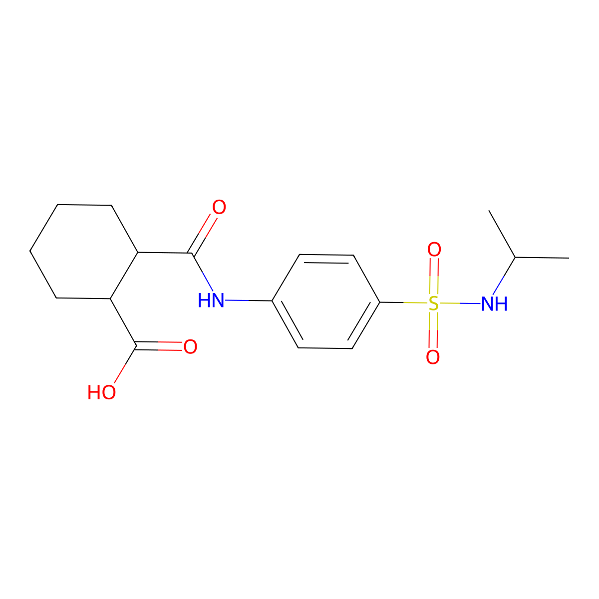 2-({4-[(Isopropylamino)sulfonyl]anilino}carbonyl)cyclohexanecarboxylic acid molecular structure, CAS 817187-19-2