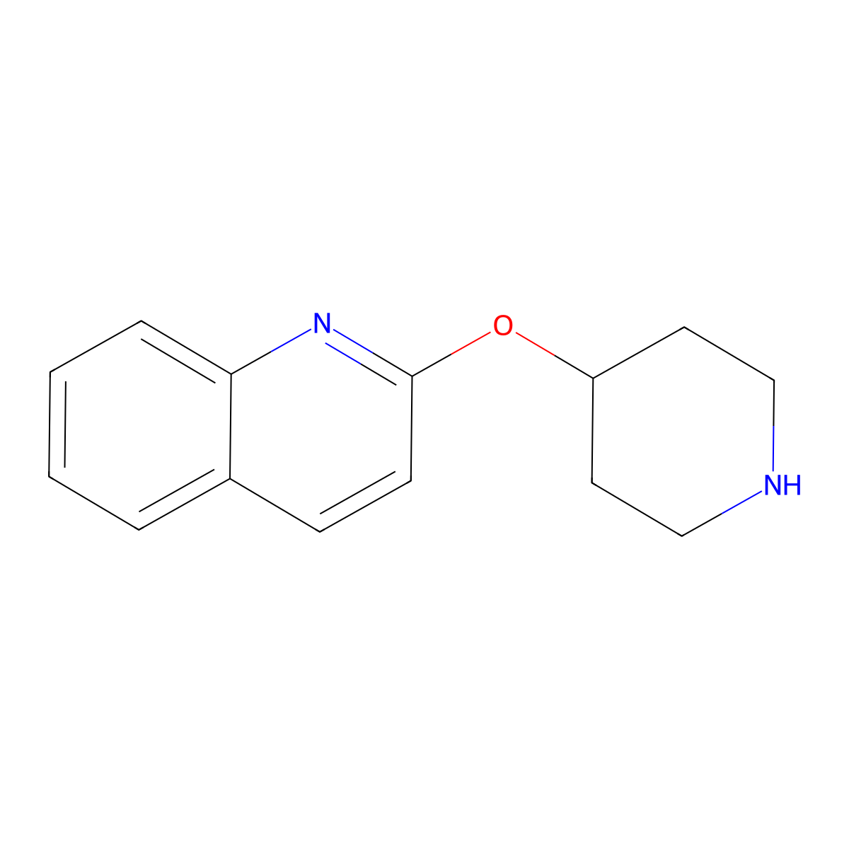 2-(Piperidin-4-yloxy)quinoline molecular structure, CAS 817187-41-0