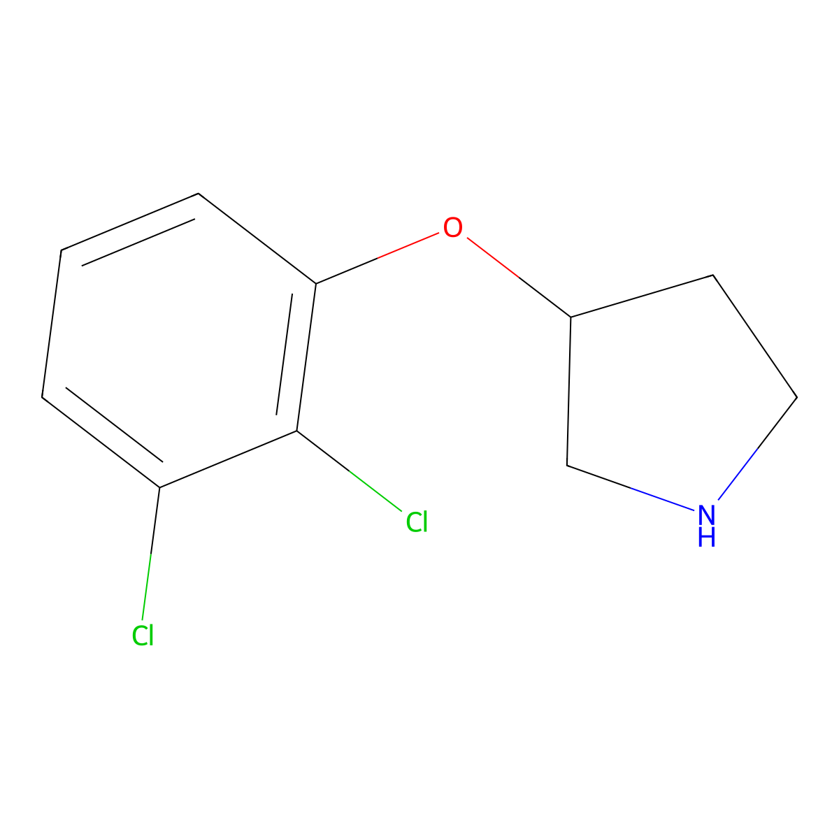 3-(2,3-Dichlorophenoxy)pyrrolidine molecular structure, CAS 817187-47-6