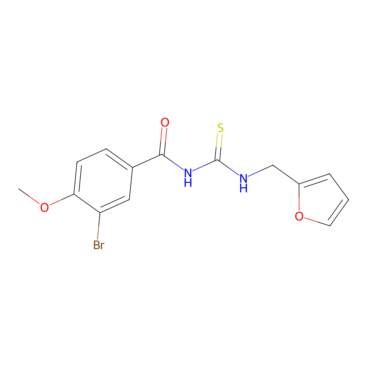 3-bromo-N-(furan-2-ylmethylcarbamothioyl)-4-methoxybenzamide molecular structure, CAS 817187-54-5