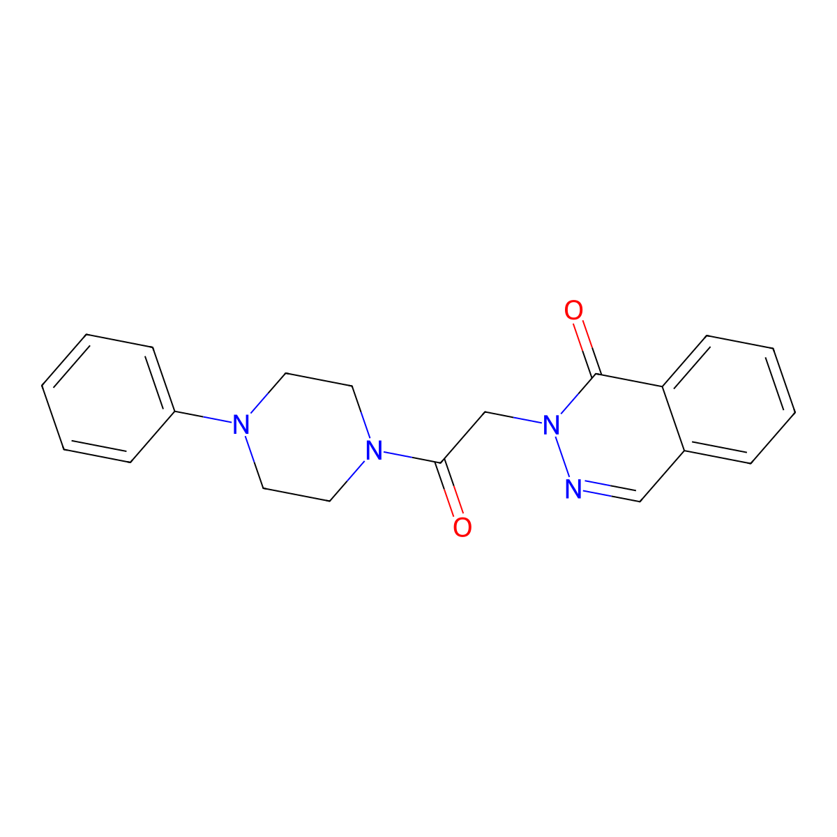 2-[2-oxo-2-(4-phenylpiperazino)ethyl]-1(2H)-phthalazinone molecular structure, CAS 817187-98-7
