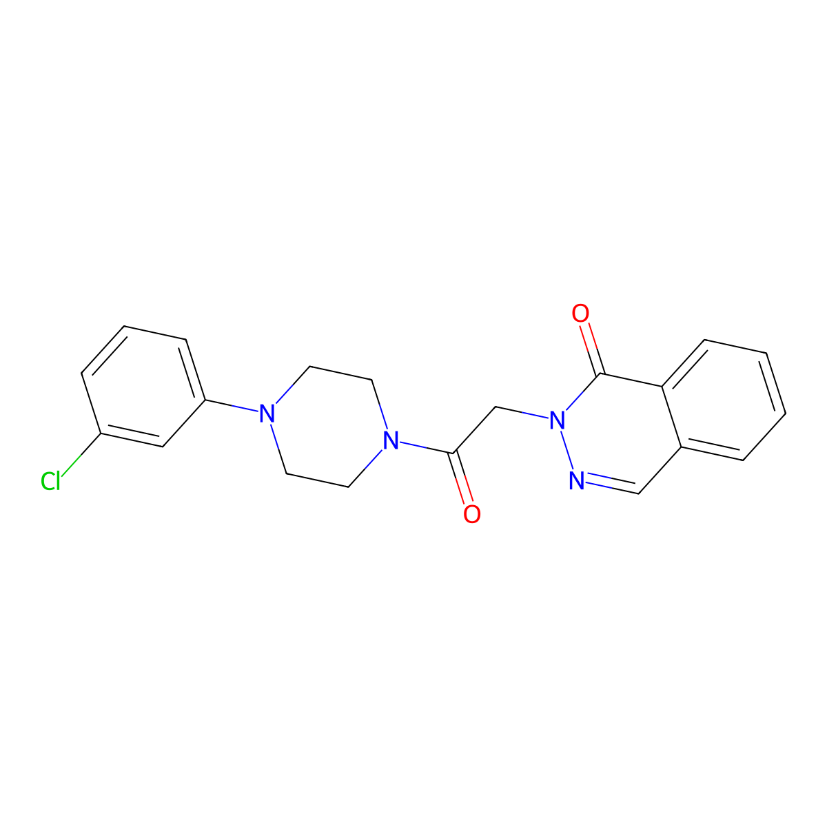 2-{2-[4-(3-chlorophenyl)piperazino]-2-oxoethyl}-1(2H)-phthalazinone molecular structure, CAS 817188-01-5