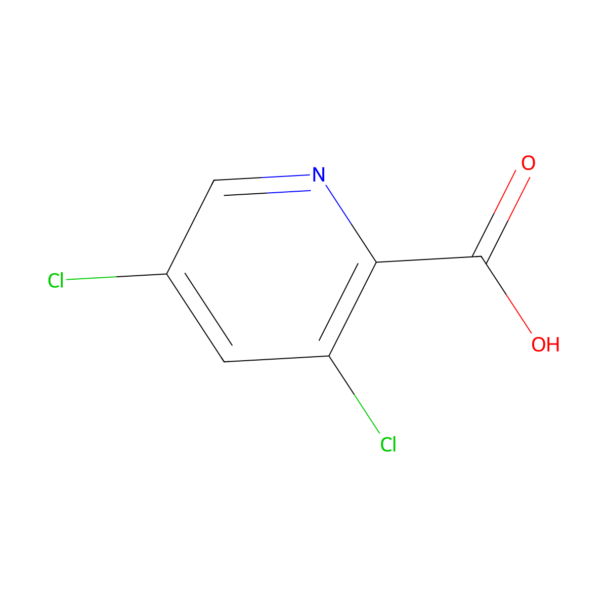 3,5-Dichloro-2-pyridinecarboxylic acid molecular structure, CAS 81719-53-1