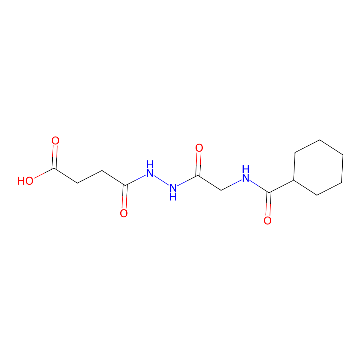 4-[2-[2-(Cyclohexanecarbonylamino)acetyl]hydrazinyl]-4-oxobutanoic acid molecular structure, CAS 817191-55-2