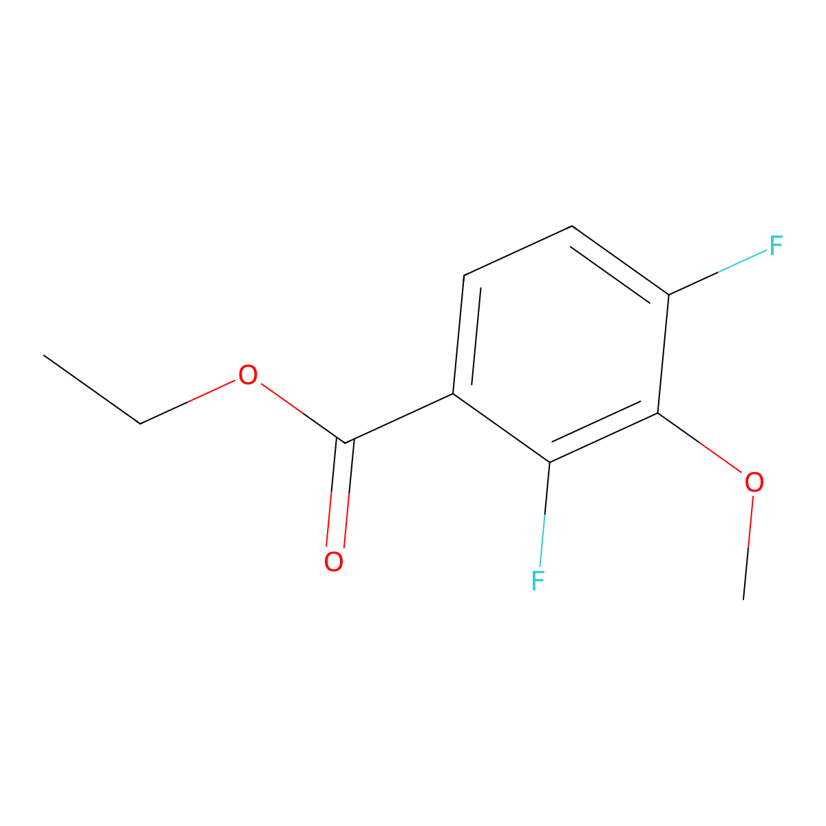Ethyl 2,4-difluoro-3-methoxybenzoate molecular structure, CAS 817194-54-0