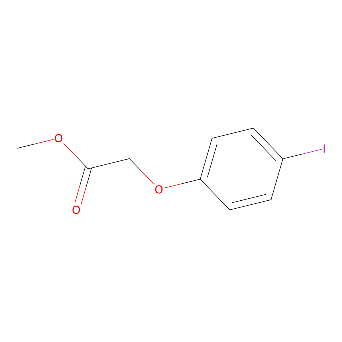 Methyl 2-(4-iodophenoxy)acetate molecular structure, CAS 81720-18-5