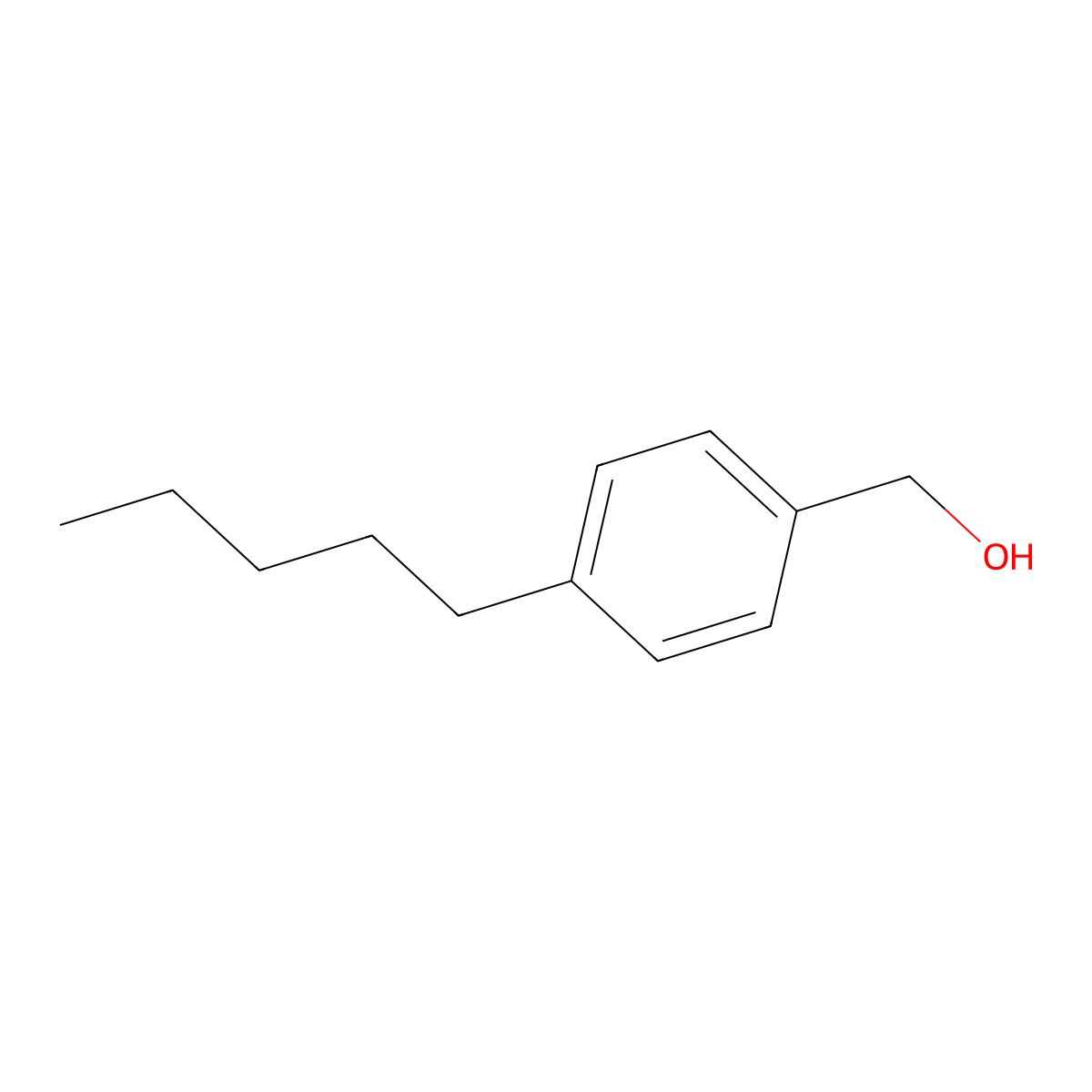 4-Pentylbenzyl alcohol molecular structure, CAS 81720-37-8