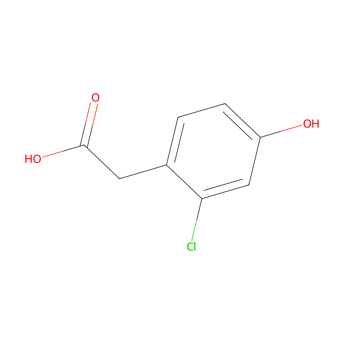 2-(2-Chloro-4-hydroxyphenyl)acetic acid molecular structure, CAS 81720-84-5